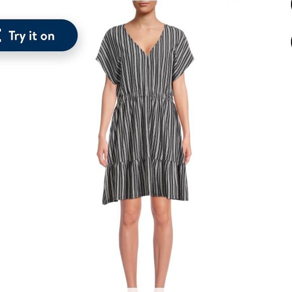 Striped T Shirt Dress - Picture 2 of 5